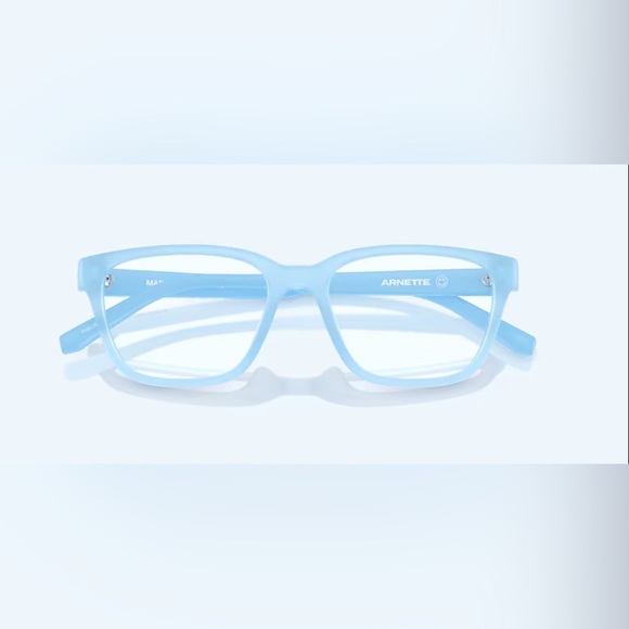 Arnette Phoebe Glasses Frosted Light Blue Transparent Lens Extra Small Case NWOT - Picture 12 of 12